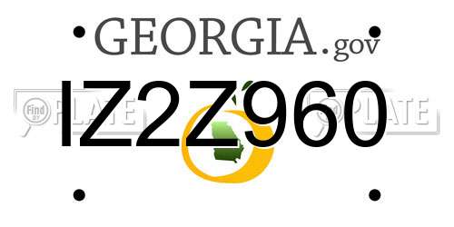 IZ2Z960 Georgia License Plate