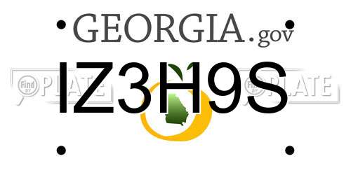 IZ3H9S Georgia License Plate