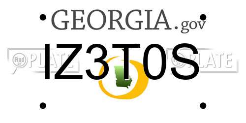 IZ3T0S Georgia License Plate