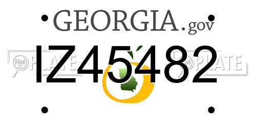 IZ45482 Georgia License Plate