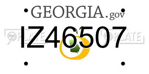 IZ46507 Georgia License Plate