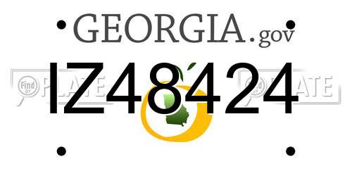 IZ48424 Georgia License Plate