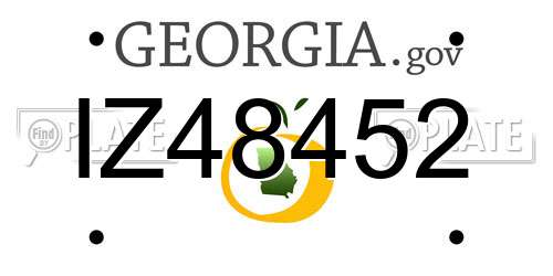 IZ48452 Georgia License Plate