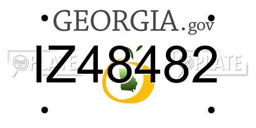 IZ48482 Georgia License Plate
