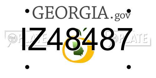 IZ48487 Georgia License Plate
