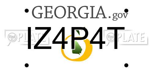 IZ4P4T Georgia License Plate