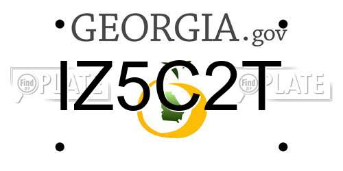 IZ5C2T Georgia License Plate