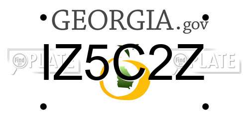 IZ5C2Z Georgia License Plate