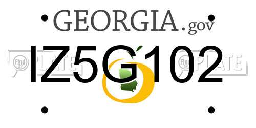 IZ5G102 Georgia License Plate