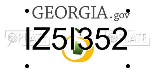 IZ5I352 Georgia License Plate