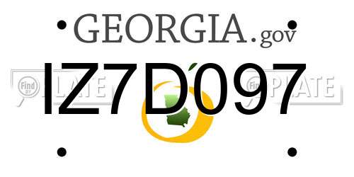 IZ7D097 Georgia License Plate