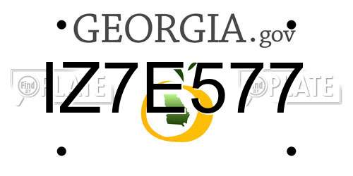 IZ7E577 Georgia License Plate