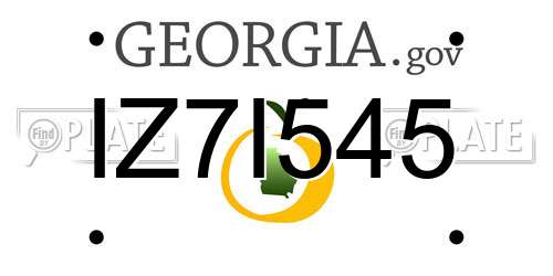 IZ7I545 Georgia License Plate