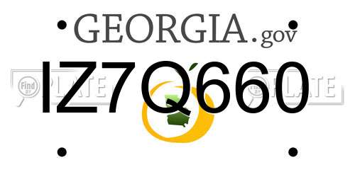 IZ7Q660 Georgia License Plate