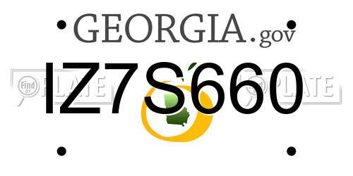 IZ7S660 Georgia License Plate