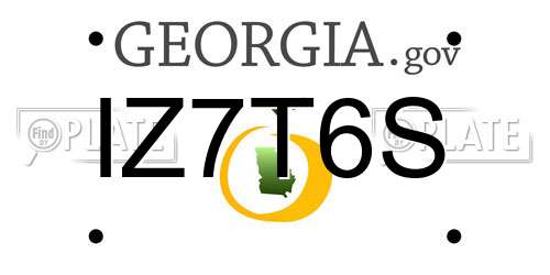 IZ7T6S Georgia License Plate