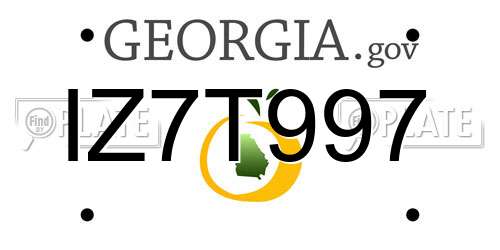 IZ7T997 Georgia License Plate