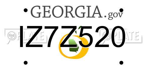 IZ7Z520 Georgia License Plate