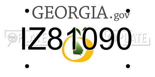 IZ81090 Georgia License Plate