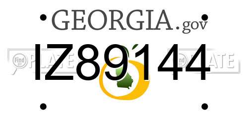 IZ89144 Georgia License Plate