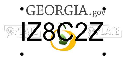 IZ8C2Z Georgia License Plate