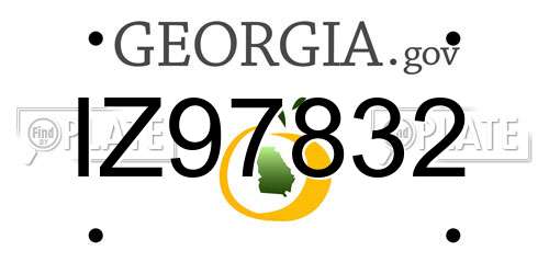IZ97832 Georgia License Plate