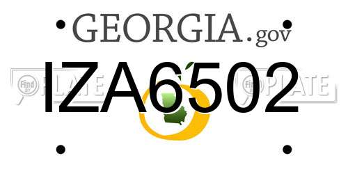 IZA6502 Georgia License Plate
