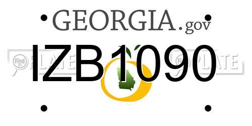 IZB1090 Georgia License Plate