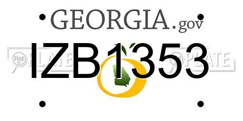 IZB1353 Georgia License Plate