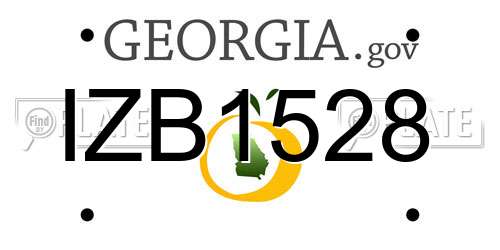 IZB1528 Georgia License Plate