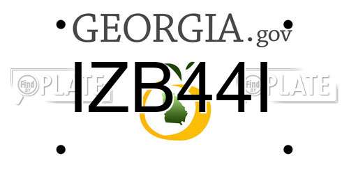 IZB44I Georgia License Plate