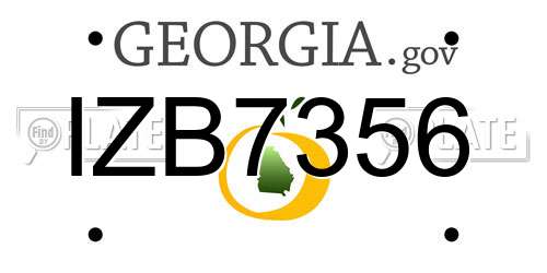 IZB7356 Georgia License Plate