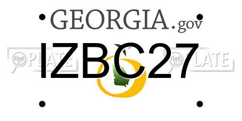 IZBC27 Georgia License Plate