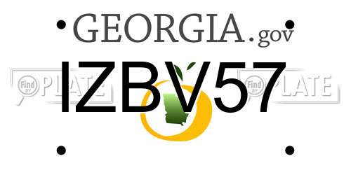 IZBV57 Georgia License Plate