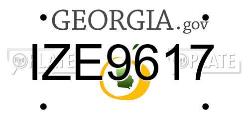 IZE9617 Georgia License Plate