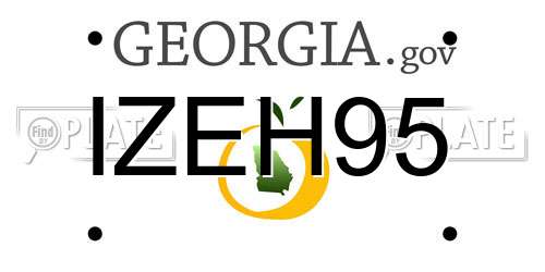 IZEH95 Georgia License Plate