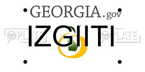 IZGIITI Georgia License Plate