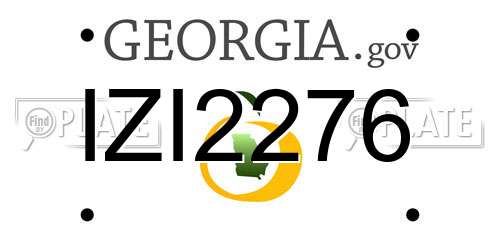IZI2276 Georgia License Plate