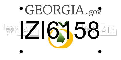 IZI6158 Georgia License Plate