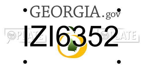 IZI6352 Georgia License Plate