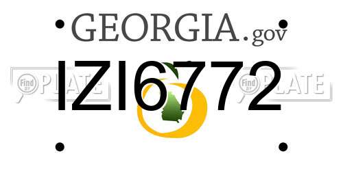 IZI6772 Georgia License Plate