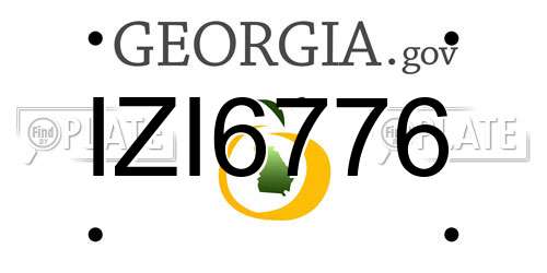 IZI6776 Georgia License Plate