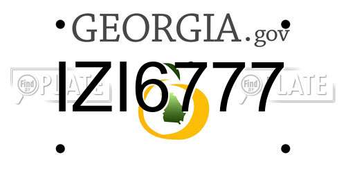 IZI6777 Georgia License Plate