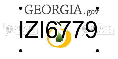 IZI6779 Georgia License Plate