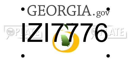 IZI7776 Georgia License Plate