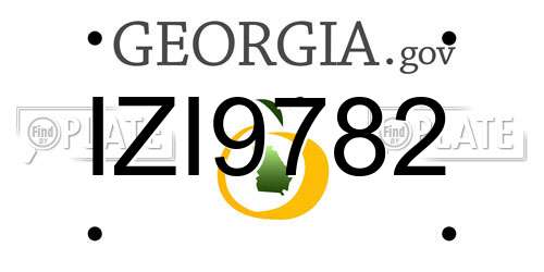 IZI9782 Georgia License Plate