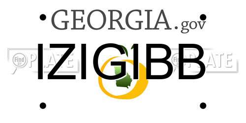 IZIGIBB Georgia License Plate