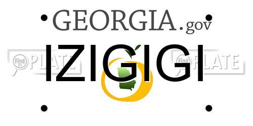 IZIGIGI Georgia License Plate