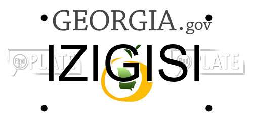 IZIGISI Georgia License Plate