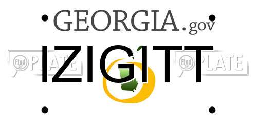 IZIGITT Georgia License Plate